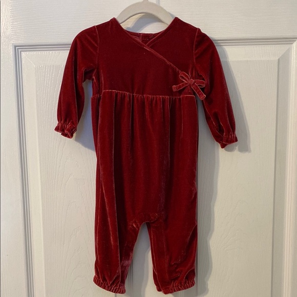 Carter's Red Velvet One Piece - Picture 1 of 3